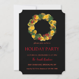 Christmas wreaths cute invitation