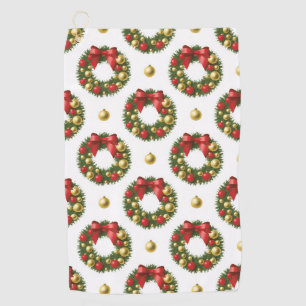 Christmas Wreaths Golf Towel