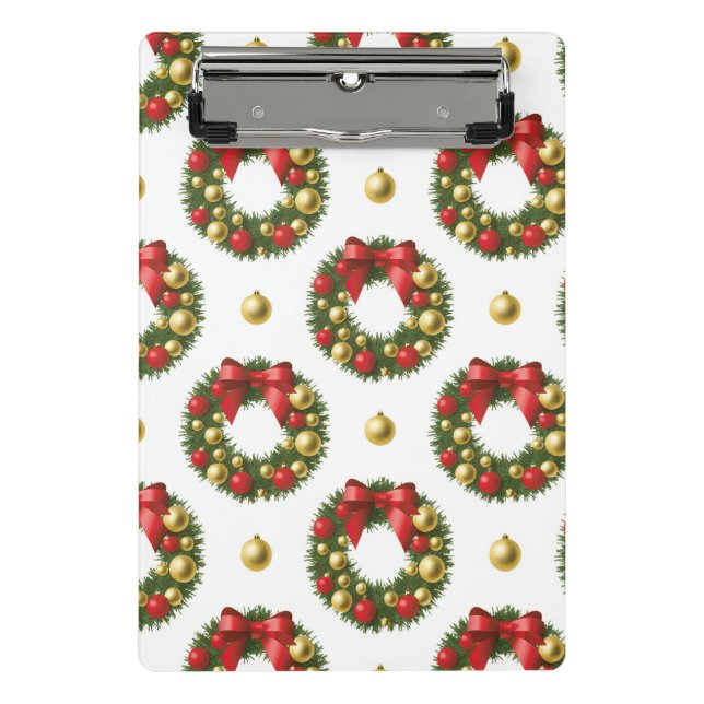 Christmas Wreaths Mini Clipboard (Front)