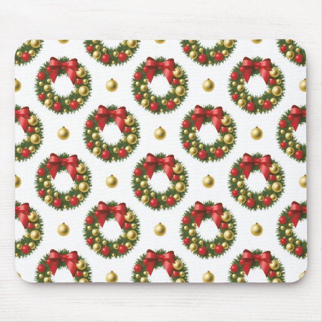 Christmas Wreaths Mouse Pad (Front)