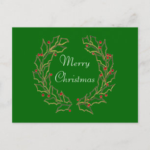 Christmas Wreaths Postcard