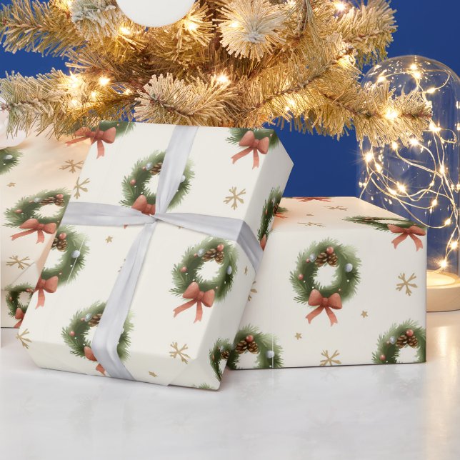 Christmas Wreaths Wrapping Paper (Holidays)
