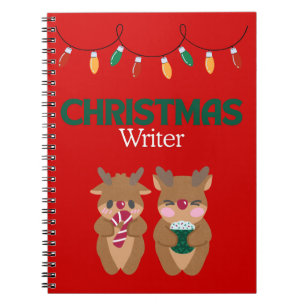 Christmas Writer Notebook - Reindeer