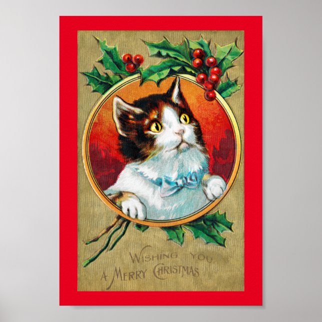 Christmas, Xmas Cat Poster (Front)