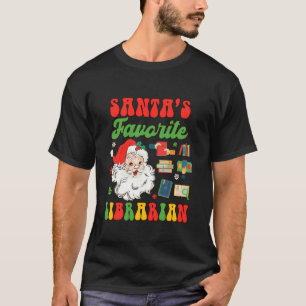 Christmas Xmas Librarian Library Santa s Favourite T-Shirt