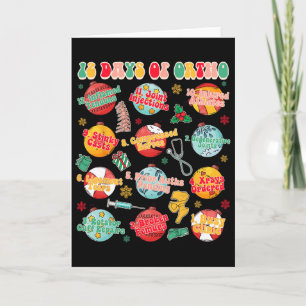 Christmas Xmas Orthopedic Nurse Ortho Squad 12 Day Card