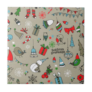 Christmas xmas pattern tile