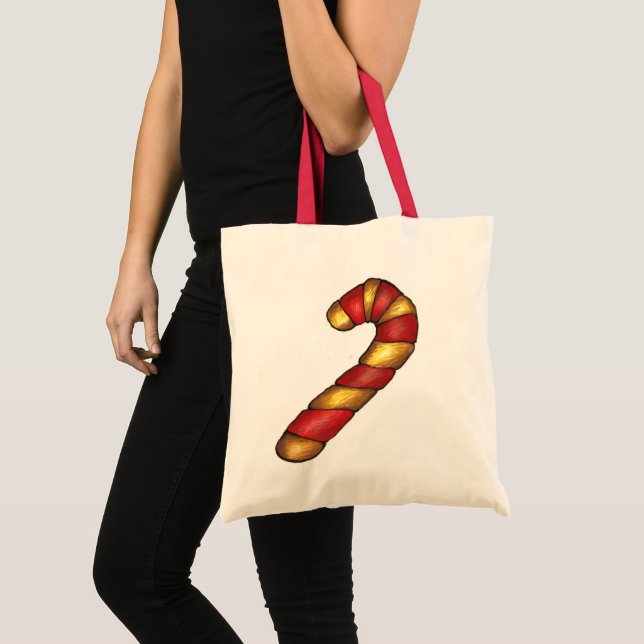 Christmas Xmas Peppermint Candy Cane Cookie Tote Bag (Front (Product))