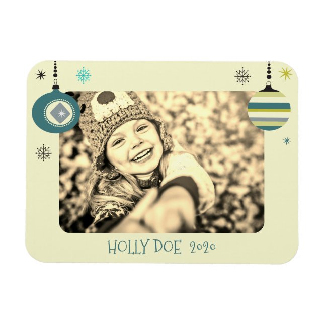Christmas Xmas Personalised Custom Photo Message Magnet (Horizontal)