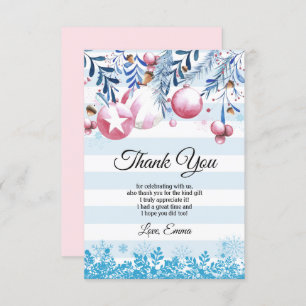 Christmas, Xmas, thank you card