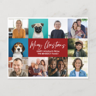 CHRISTMAS YEAR IN REVIEW 10 PHOTOS HOLIDAY POSTCARD