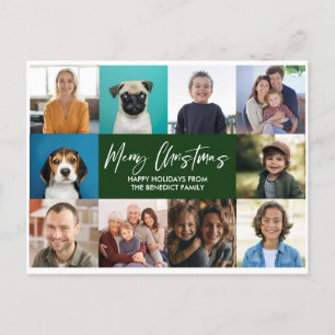 CHRISTMAS YEAR IN REVIEW 10 PHOTOS HOLIDAY POSTCARD