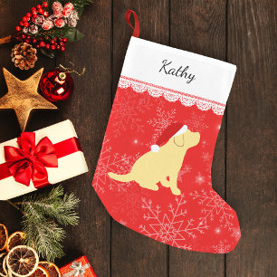 Christmas Yellow Labrador Puppy Stocking