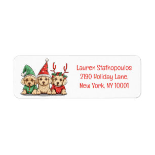 Christmas Yellow Labrador Retriever Dogs