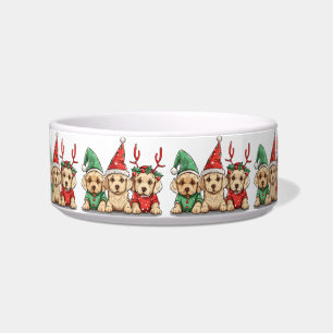 Christmas Yellow Labrador Retriever Dogs Bowl