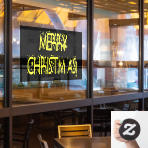 Christmas Yellow Stars Night BLK Home Store Vinyl
