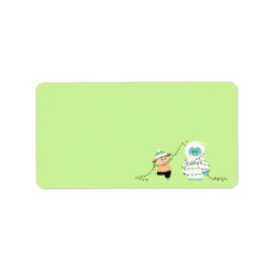 Christmas Yeti Label