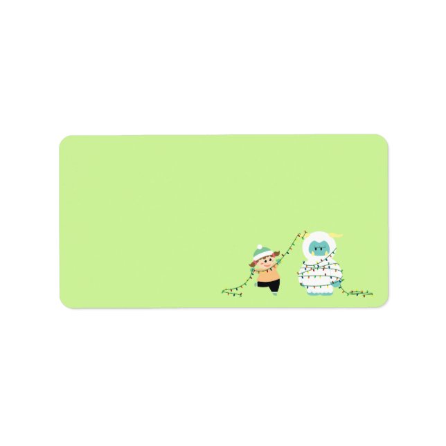 Christmas Yeti Label (Front)