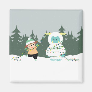 Christmas Yeti Magnet
