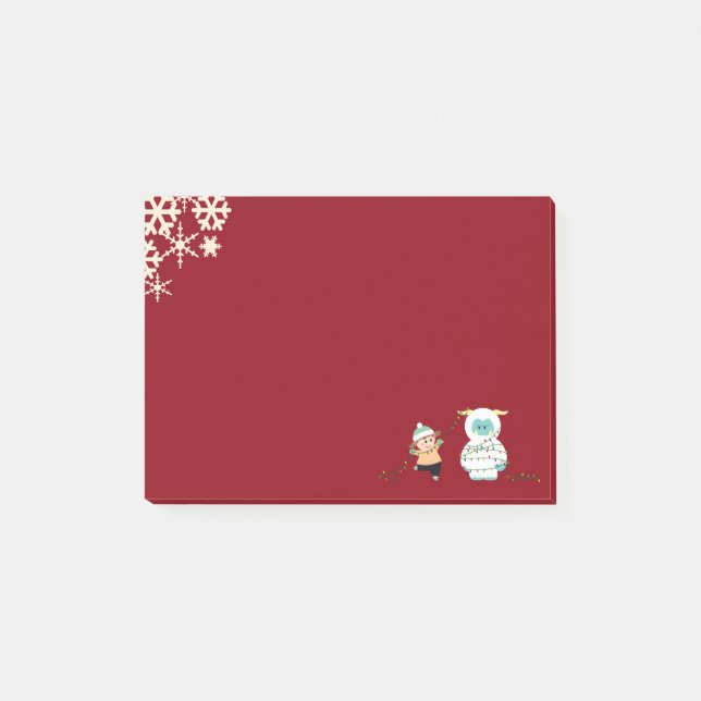 Christmas Yeti Post-it Notes (Front)