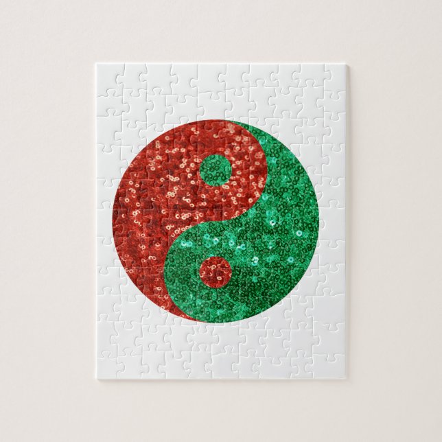 christmas yin yang jigsaw puzzle (Vertical)