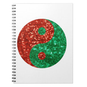 christmas yin yang notebook