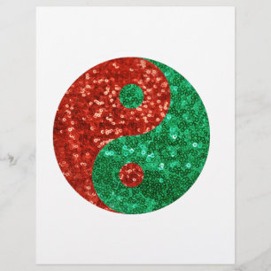 christmas yin yang personalized letterhead