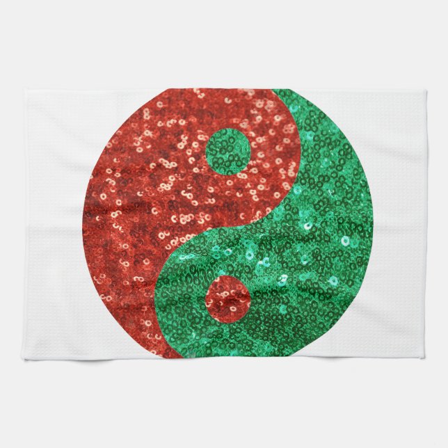 christmas yin yang tea towel (Horizontal)