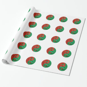 christmas yin yang wrapping paper