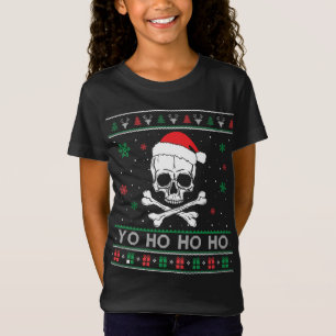 Christmas Yo ho ho UGLY Pirate Funny Pyjamas Famil T-Shirt