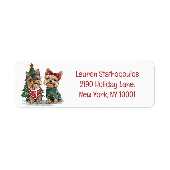 Christmas Yorkie Dogs (Front)
