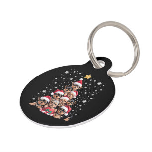 Christmas Yorkie Dogs Lover Tree Xmas Pet Animal Tag