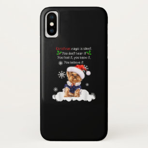 Christmas Yorkshire Terrier Funny Yorkie Puppy Case-Mate iPhone Case