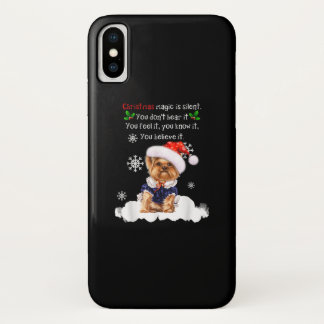 Christmas Yorkshire Terrier Funny Yorkie Puppy Case-Mate iPhone Case