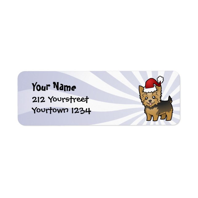 Christmas Yorkshire Terrier (short hair with bow) (Front)