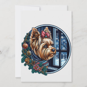 Christmas Yorky design for all. Holiday Card