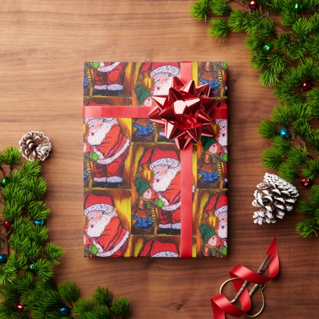 CHRISTMAS YOU BETTER NOT POUT  WRAPPING PAPER (Holiday Gift)