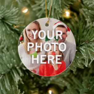  Christmas Your Photo Here Ceramic Tree Decoration