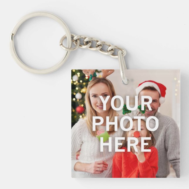  Christmas Your Photo Here Key Ring (Front)