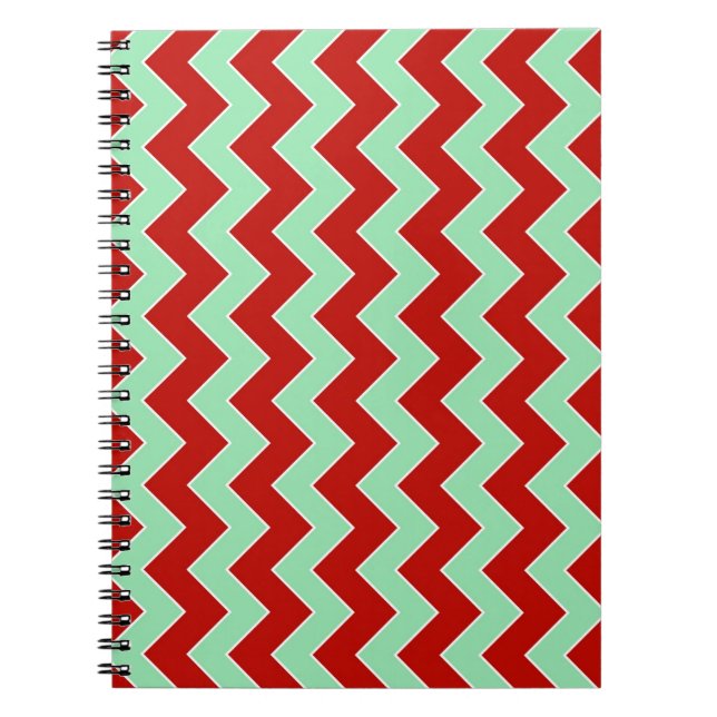 Christmas Zigzag Spiral Notebook (Front)