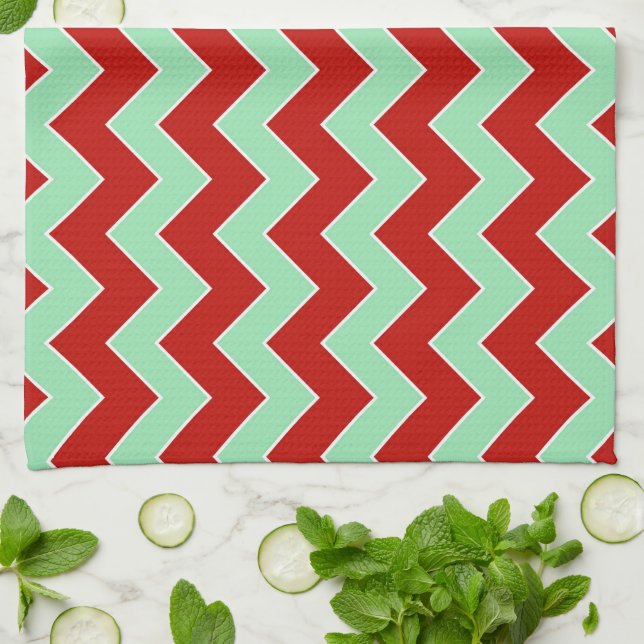 Christmas Zigzag Tea Towel (Folded)