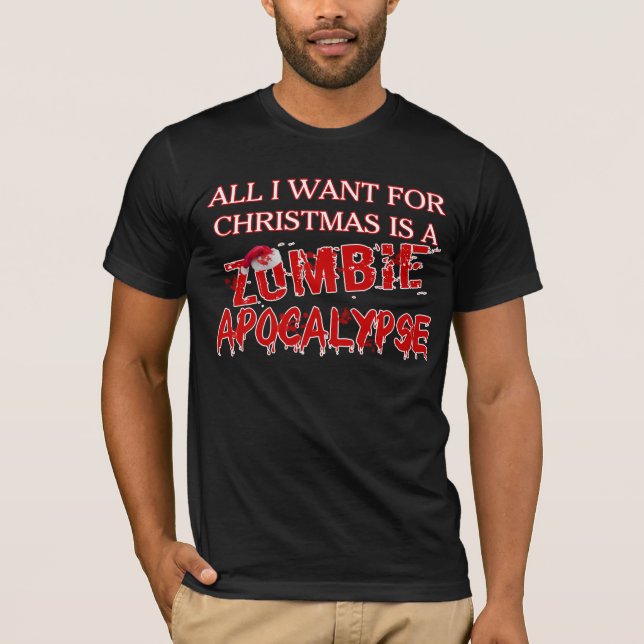 Christmas Zombie Apocalypse T-Shirt (Front)