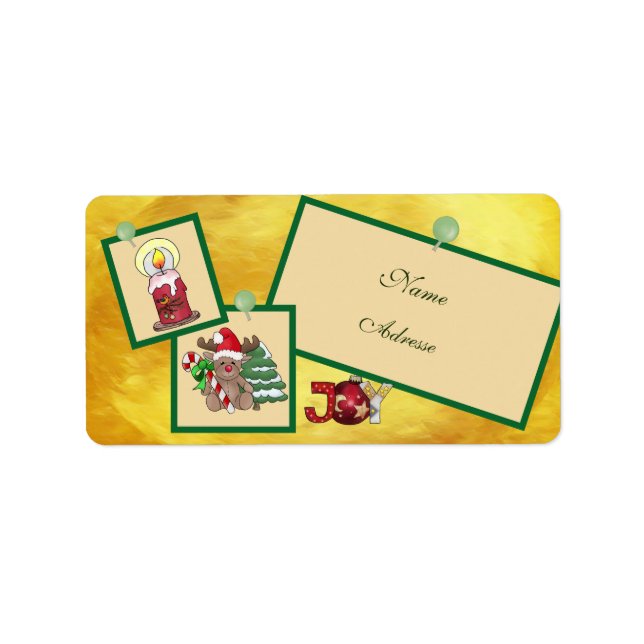 Christmasbild  adressaufkleber label (Front)