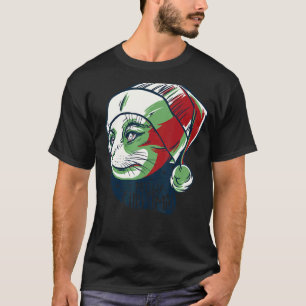 Christmask Cat Meowy Catmas Men Women T-Shirt