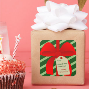 Christmassy Bow Gift Tag