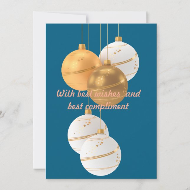   ChristmasThank Greeting Card  (Back)
