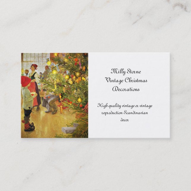 Christmastime Again little boy and Julgran Business Card (Front)