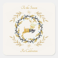 Christmastime Deer Yellow Cream Celebrate