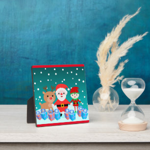 CHRISTMASTIME WITH SANTA AND HIS FRIENDS PLAQUE