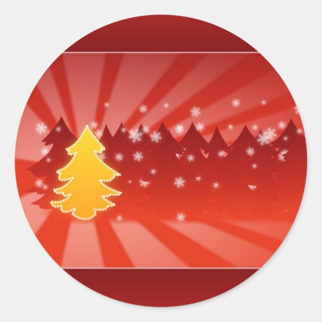 ChristmasTree Classic Round Sticker (Front)